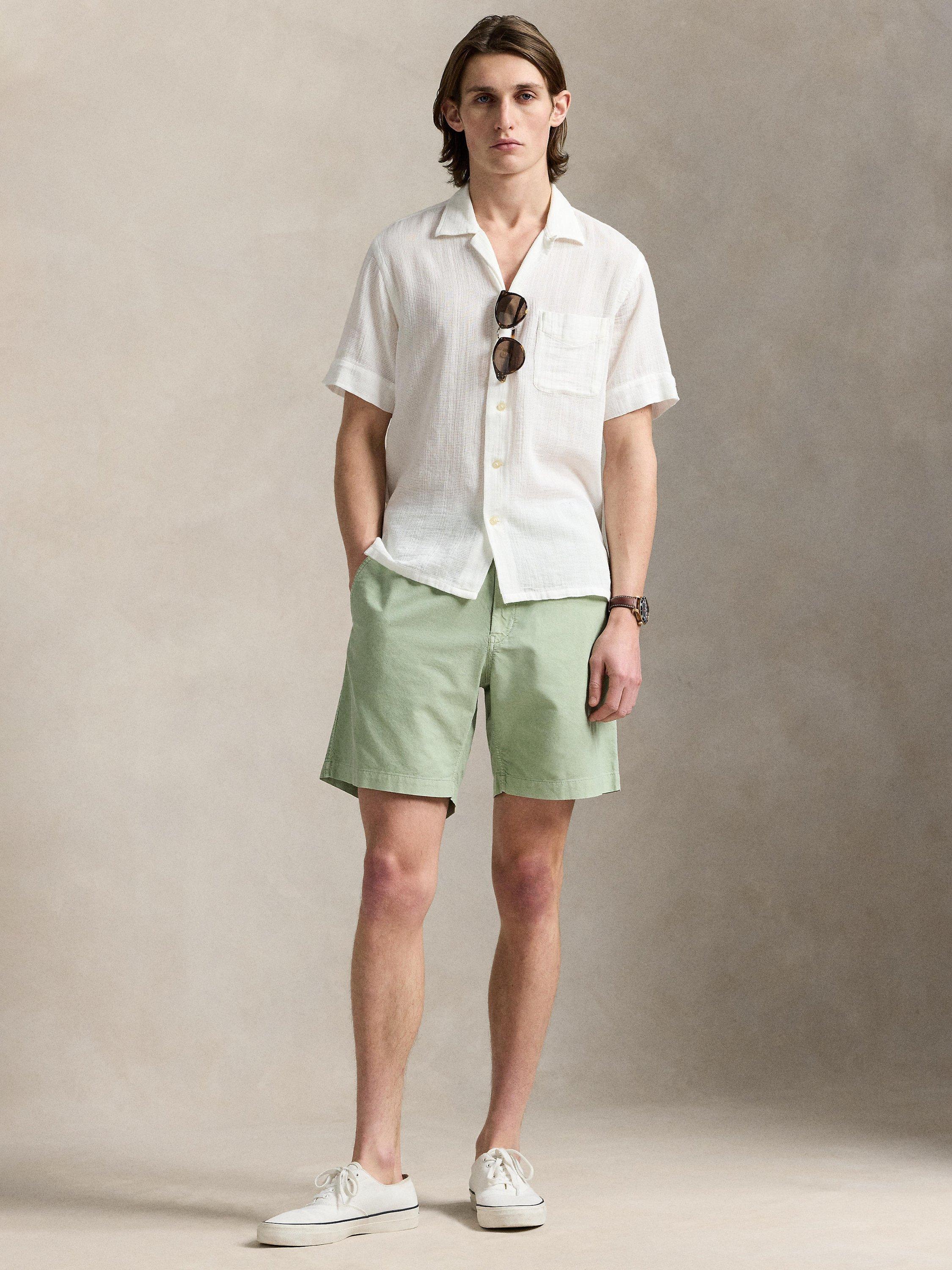 Product image 4 of 5, which shows Polo Ralph Lauren Prepster Cotton Oxford Shorts, Greenstone, S