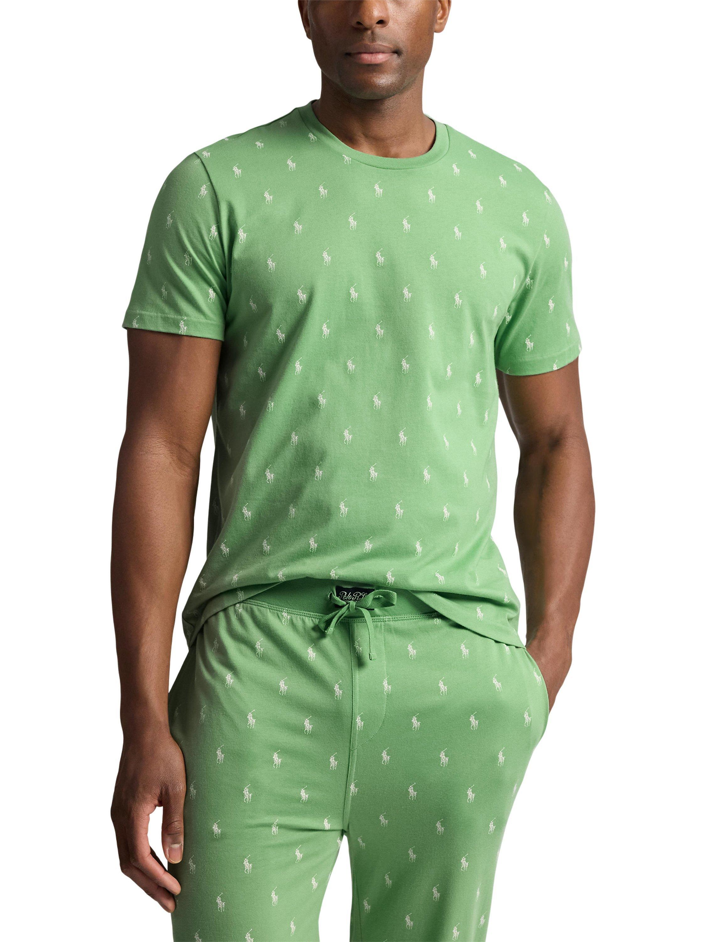 Product image 1 of 3, which shows Polo Ralph Lauren Cotton Lounge T-Shirt, Pistachio Aopp, M