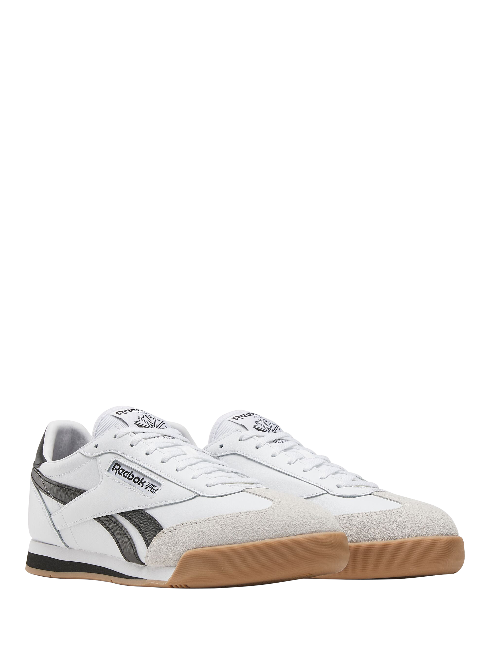 Product image 3 of 4, which shows Reebok Campio XT Leather Blend Lace Up Trainers, White, 7