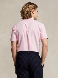 Ralph Lauren Cotton Short Sleeve Trim Fit Oxford Shirt, New Rose - view 2, New Rose