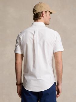Ralph Lauren Cotton Short Sleeve Trim Fit Oxford Shirt - view 2, Bsr White