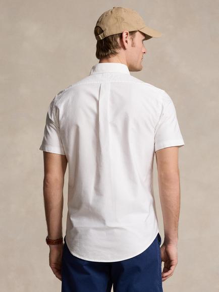 Ralph Lauren Cotton Short Sleeve Custom Fit Oxford Shirt - view 2, White