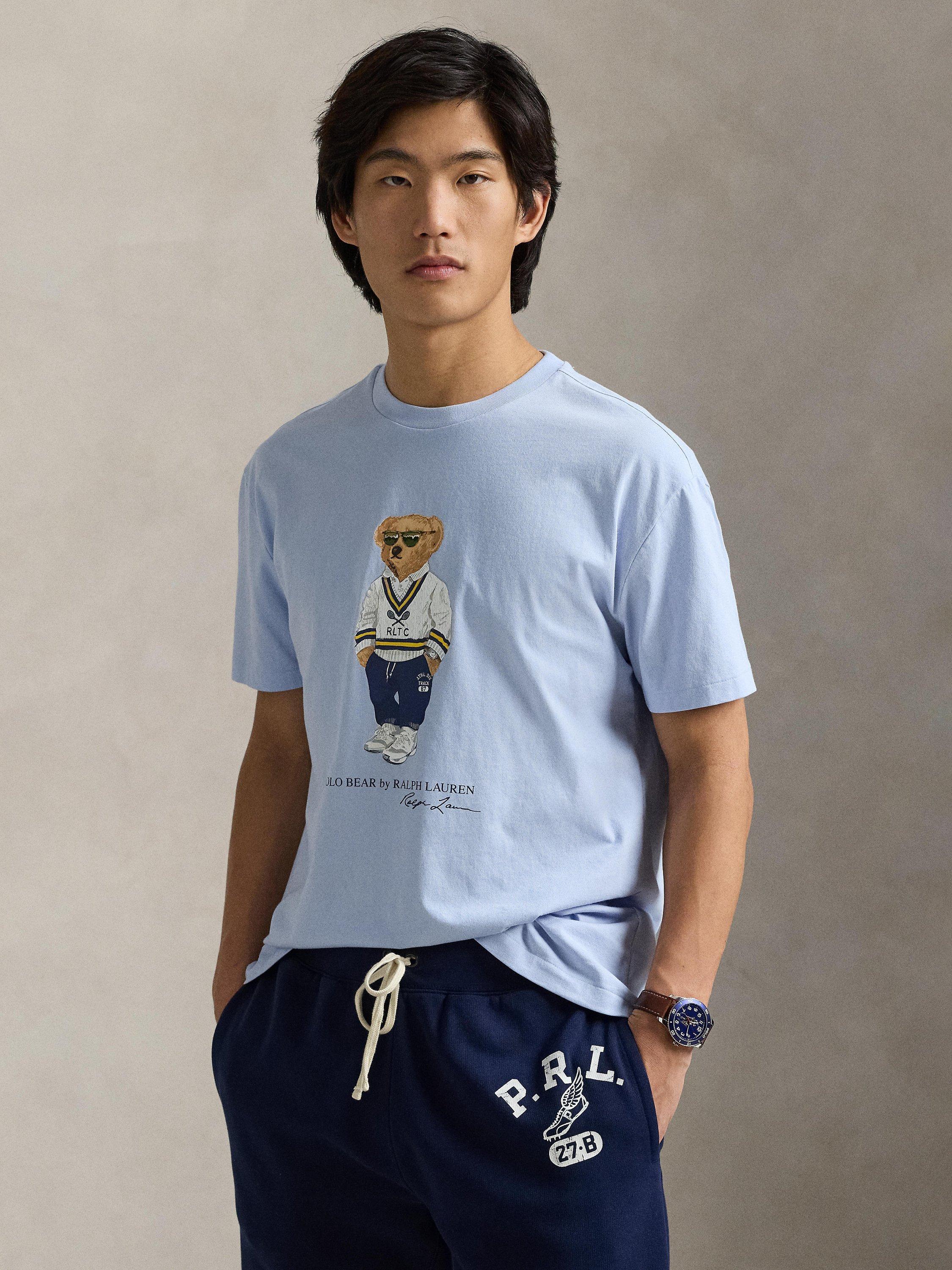 Ralph Lauren Polo Bear Cotton Crew Neck T-Shirt, Sp25 Cblu Hrtg Bear