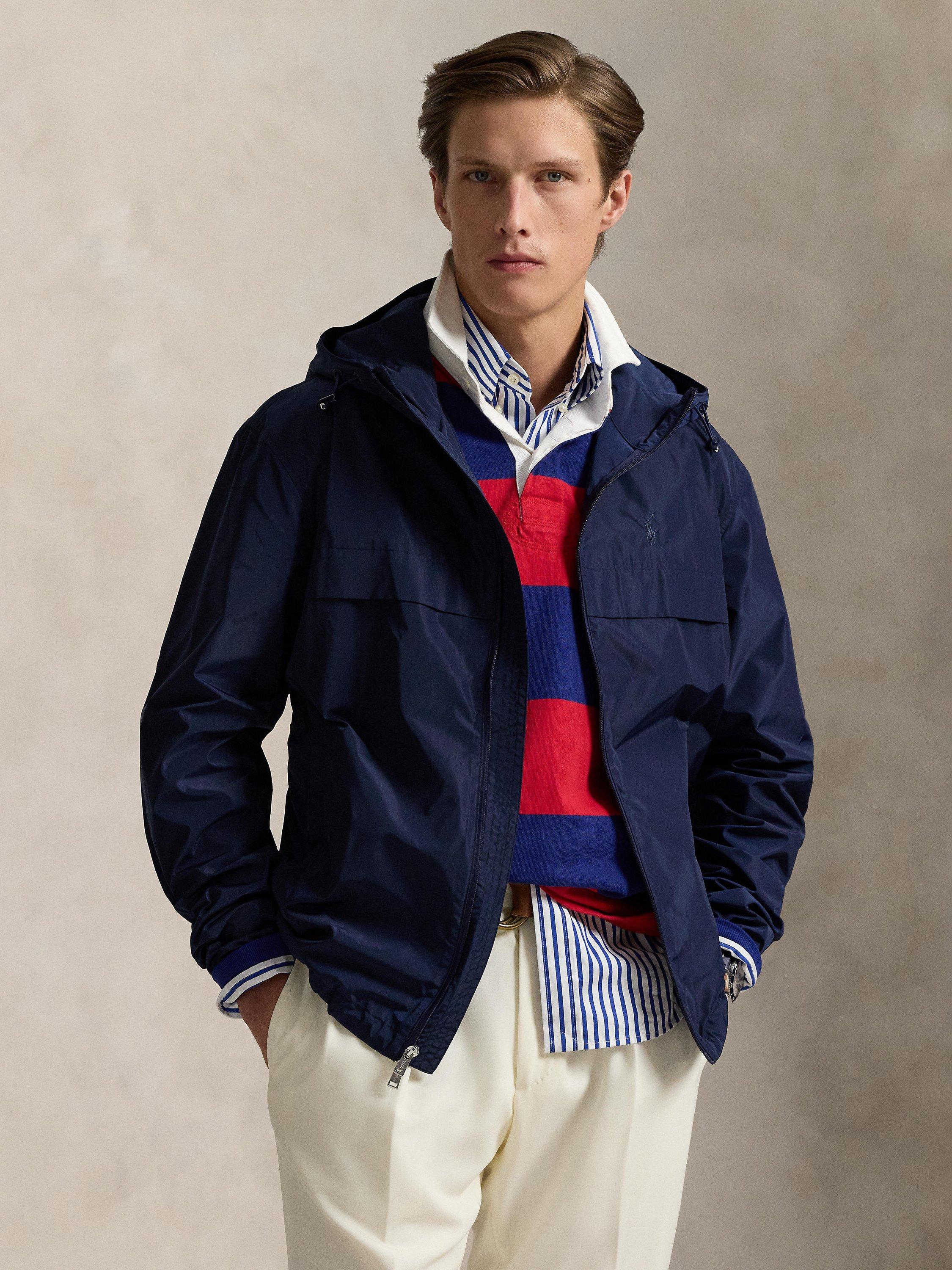 Product image 1 of 6, which shows Polo Ralph Lauren Water-Repellent Windbreaker Jacket, Newport Navy, S