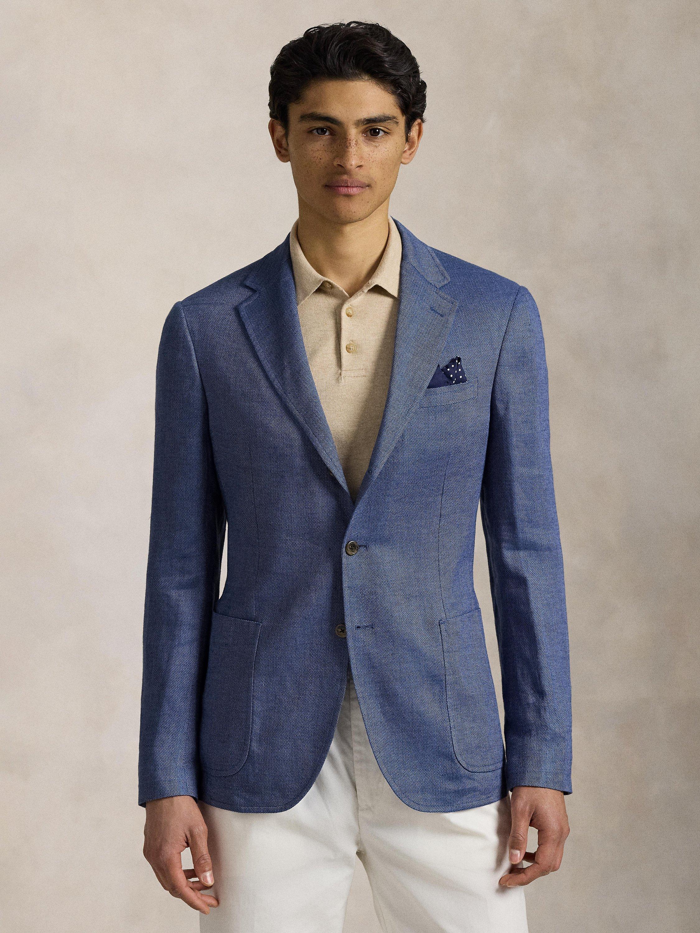 Product image 1 of 5, which shows Polo Ralph Lauren Soft Modern Twill Blazer, Navy, 38R