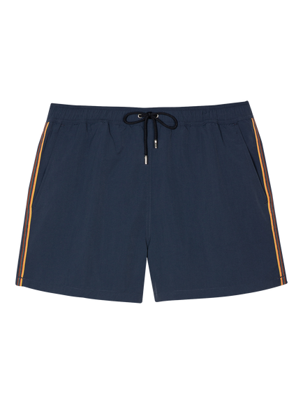 Paul Smith Artist Stripe Trim Swim Shorts, Blue Navy, Blue Navy