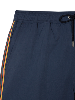 Paul Smith Artist Stripe Trim Swim Shorts, Blue Navy - view 2, Blue Navy