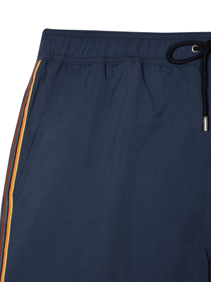 Paul Smith Artist Stripe Trim Swim Shorts, Blue Navy - view 2, Blue Navy