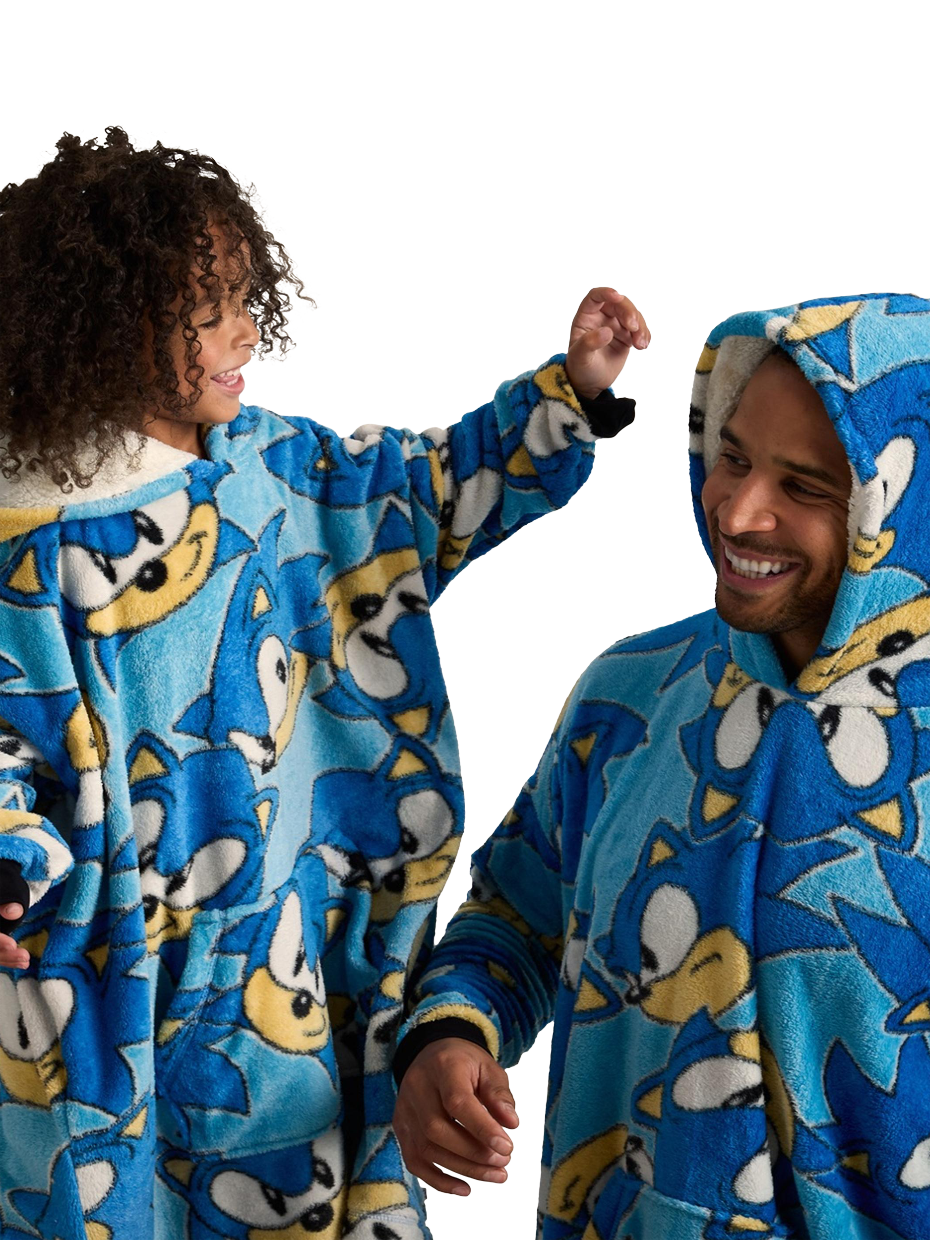 Product image 2 of 4, which shows Brand Thread Sonic Hooded Blanket, Blue, One Size