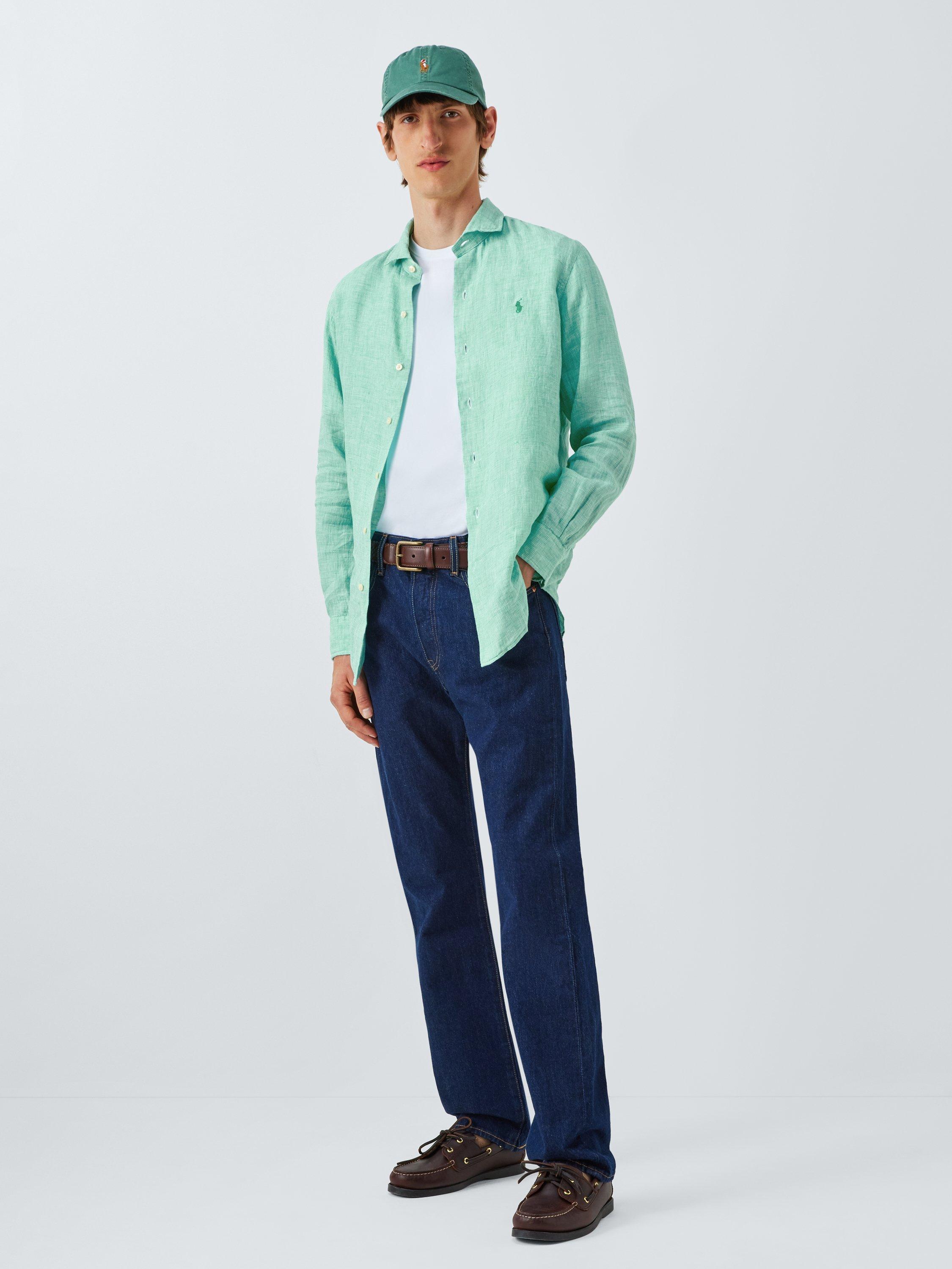 Product image 3 of 6, which shows Ralph Lauren Polo Pony Linen Shirt, 6555e Key West White, S