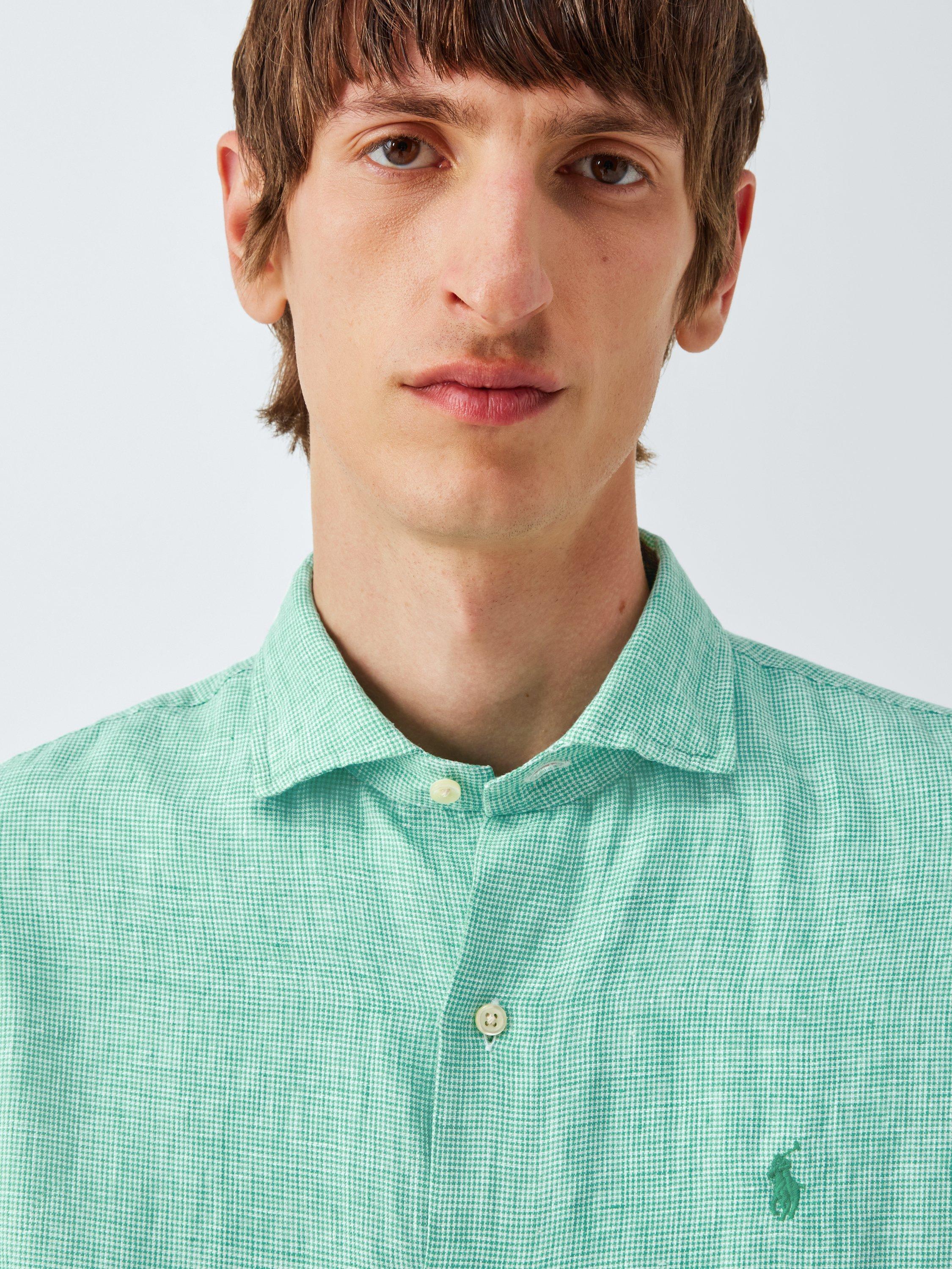 Product image 5 of 6, which shows Ralph Lauren Polo Pony Linen Shirt, 6555e Key West White, S