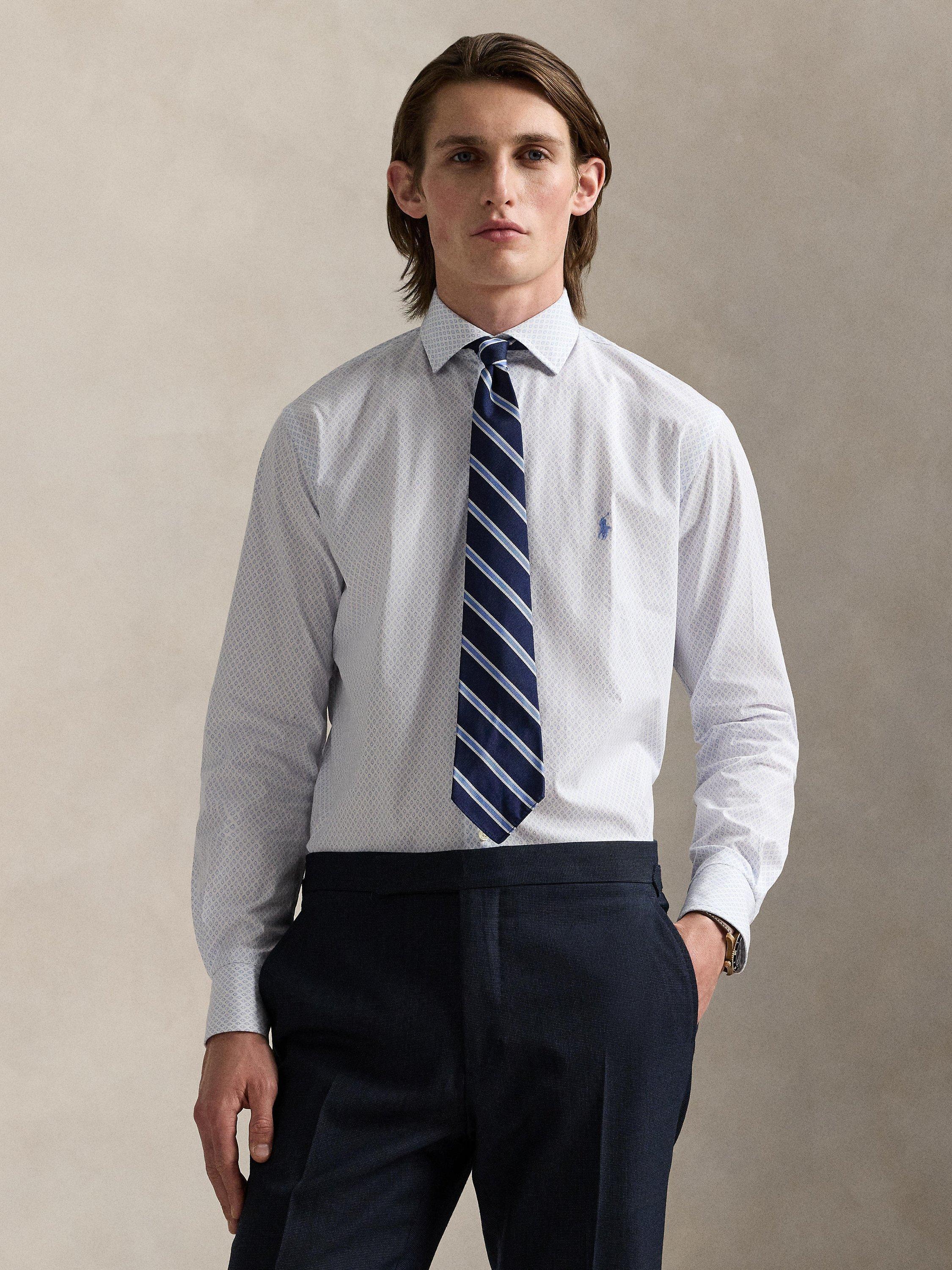 Polo Ralph Lauren Cotton Blend Regular Fit Geometric Shirt, Diamond Dot