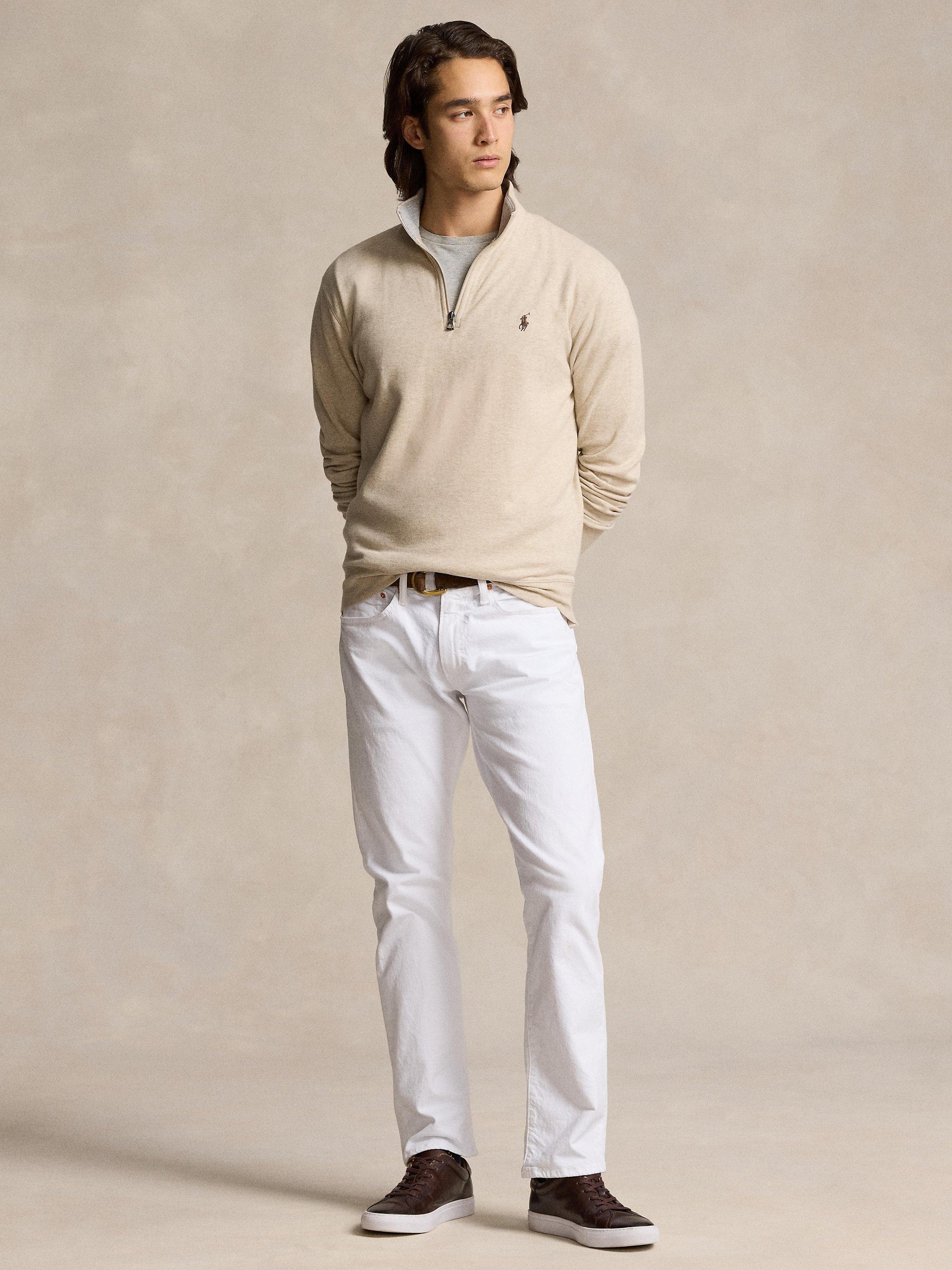 Ralph Lauren Quarter Zip Jumper, Expedition Dune Heather
