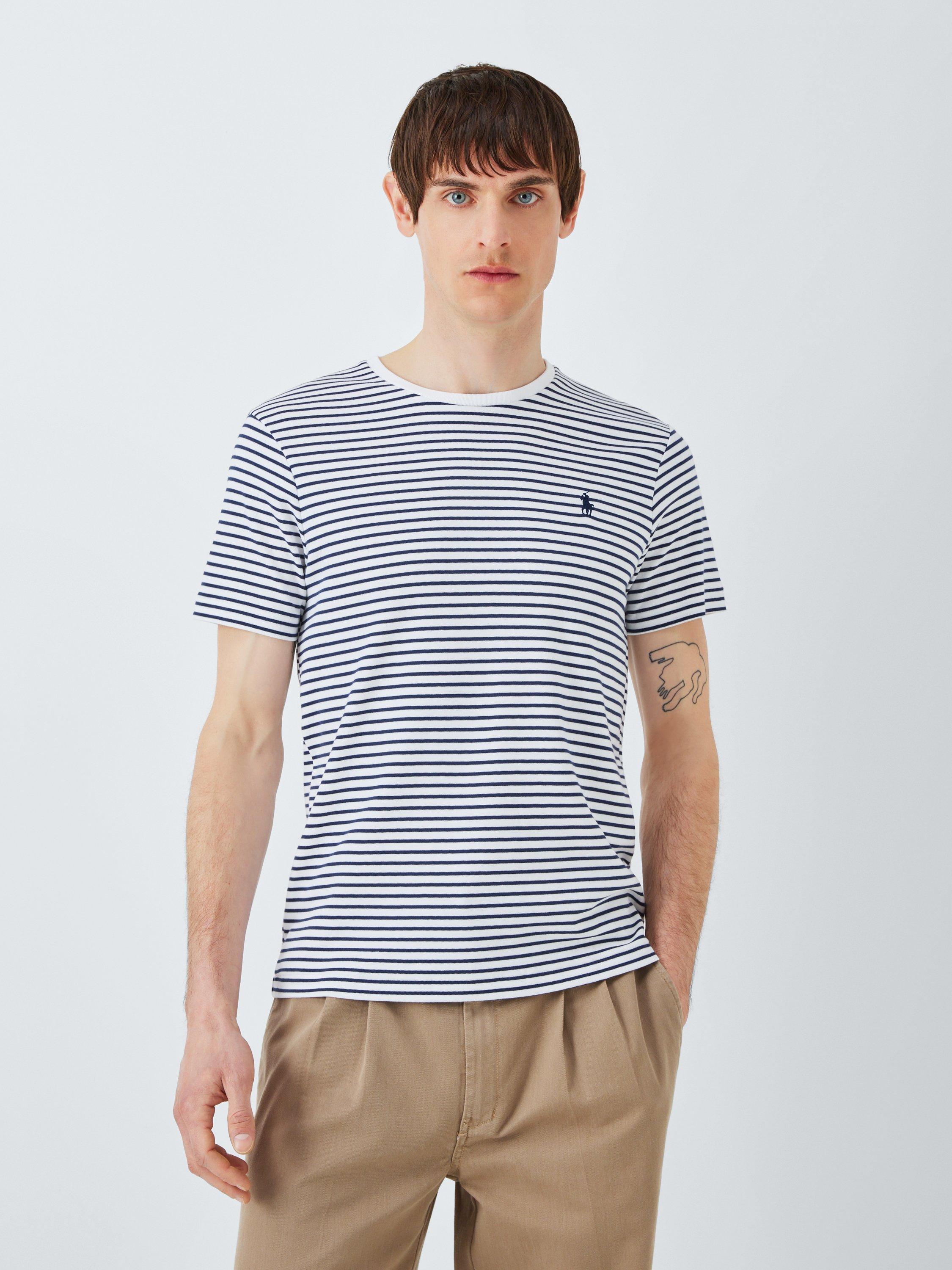 Polo Ralph Lauren Cotton Custom Slim Fit Short Sleeve Stripe T-Shirt