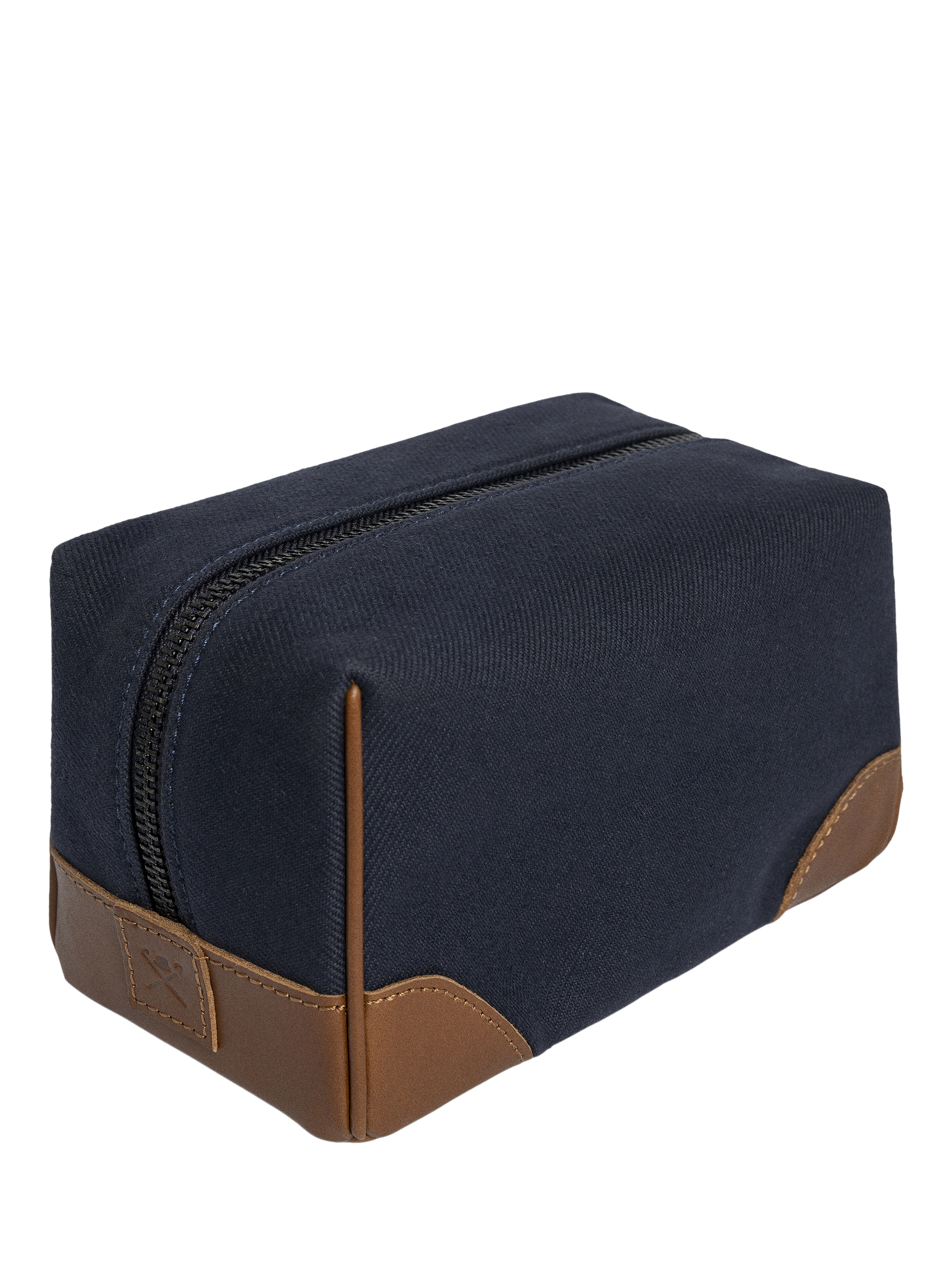 Product image 2 of 4, which shows Hackett London Cotton Canvas Wash Bag, Navy