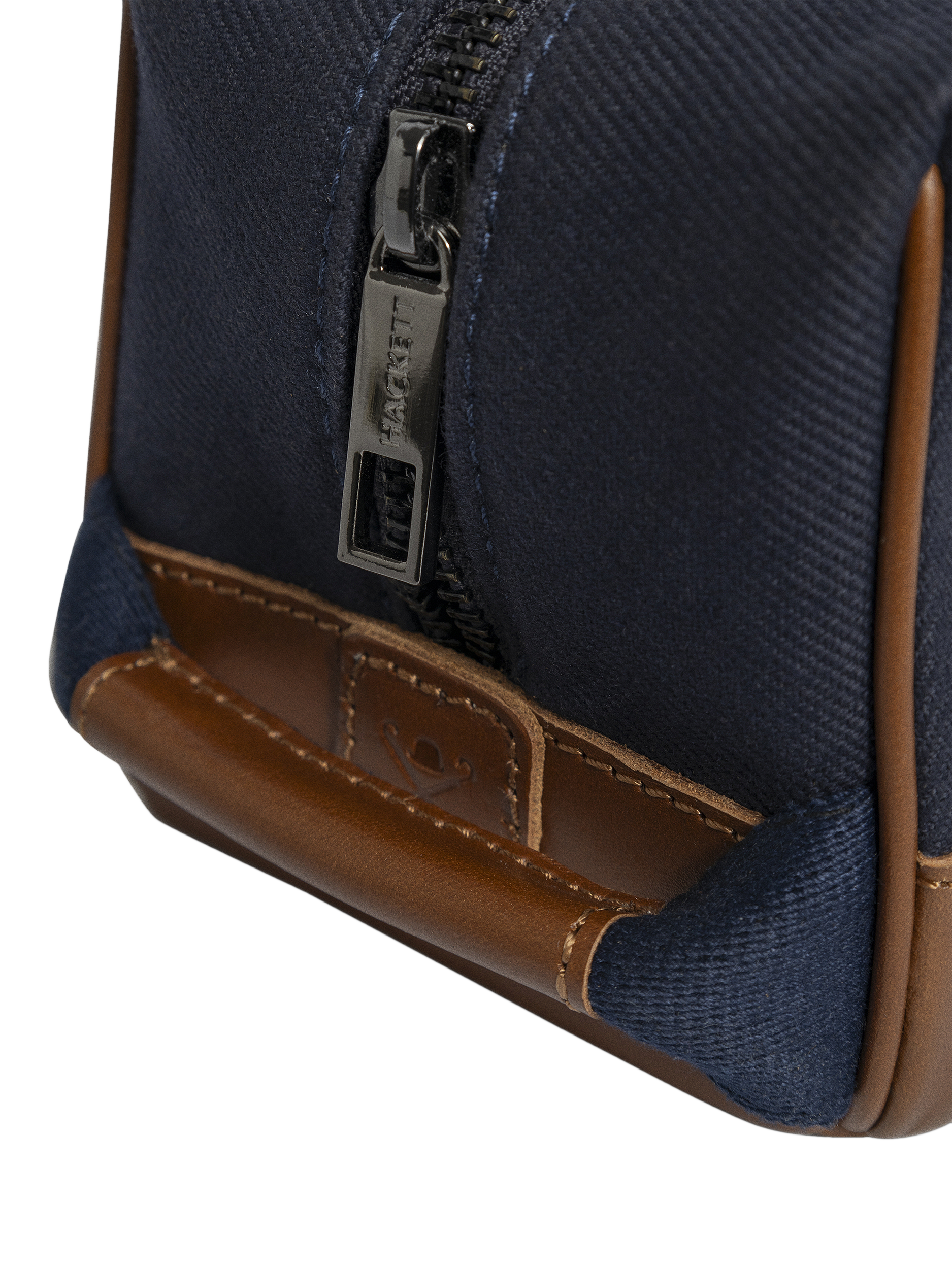Product image 4 of 4, which shows Hackett London Cotton Canvas Wash Bag, Navy