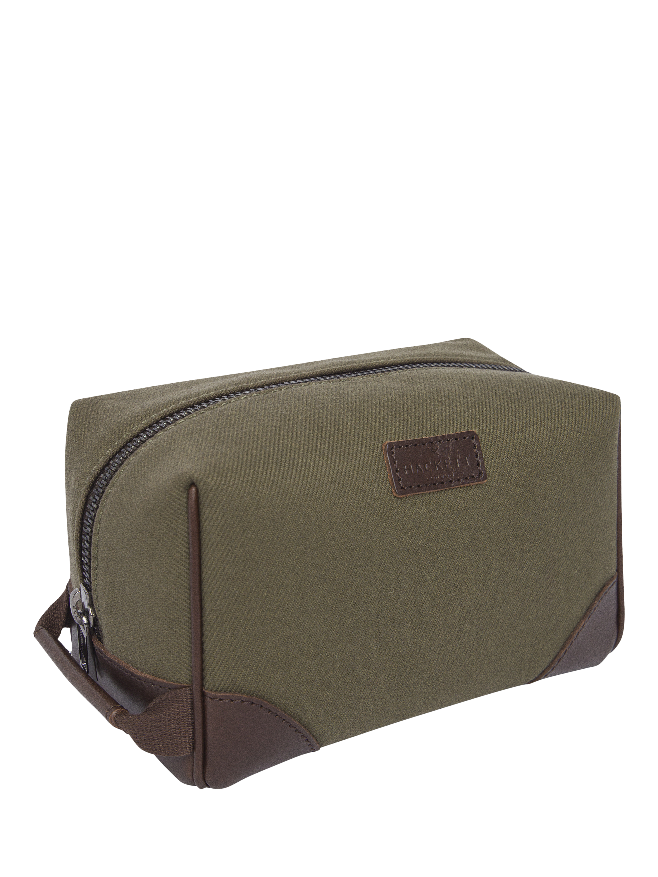 Product image 2 of 4, which shows Hackett London Cotton Canvas Wash Bag, Regent Green