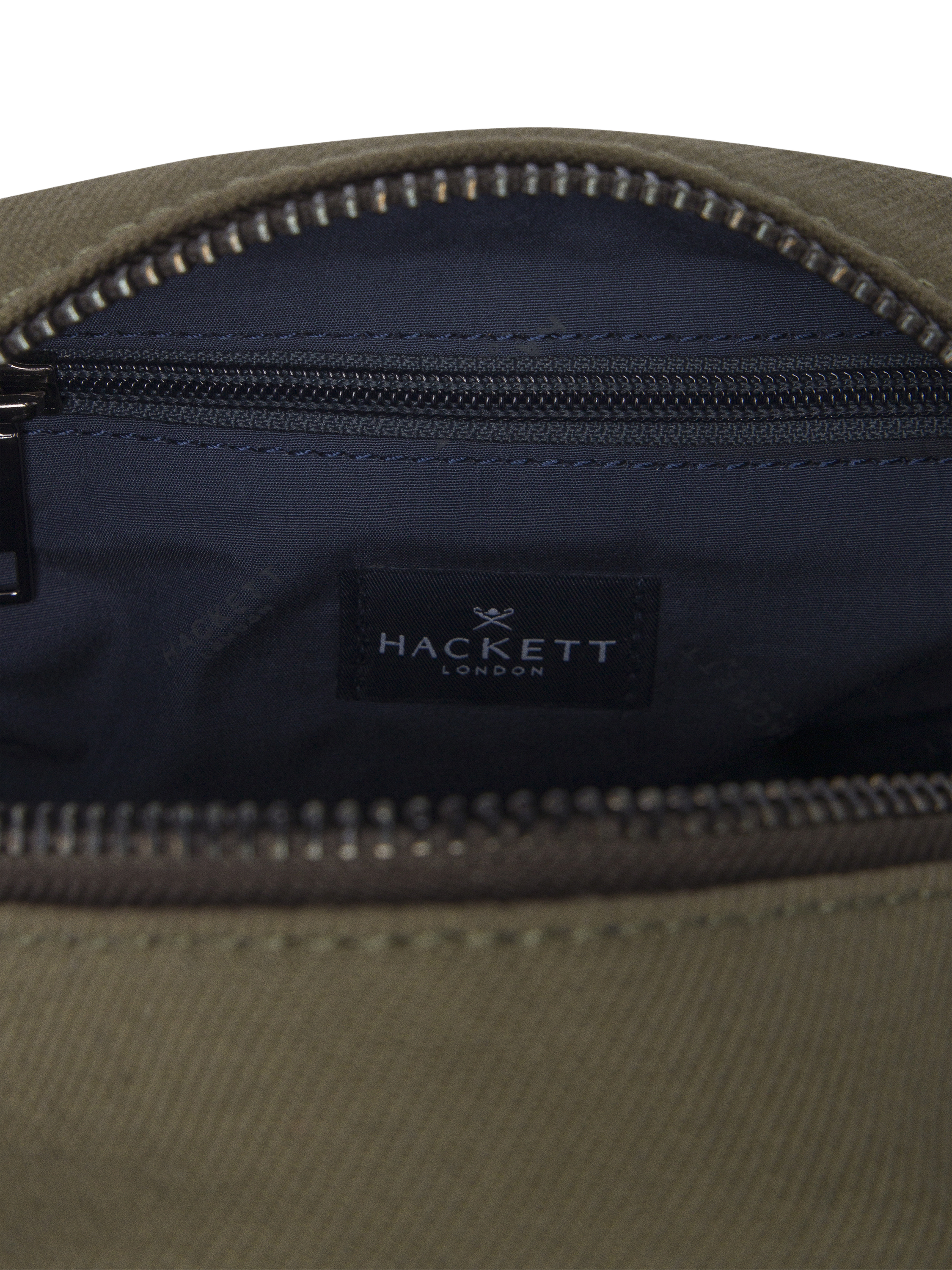 Product image 3 of 4, which shows Hackett London Cotton Canvas Wash Bag, Regent Green