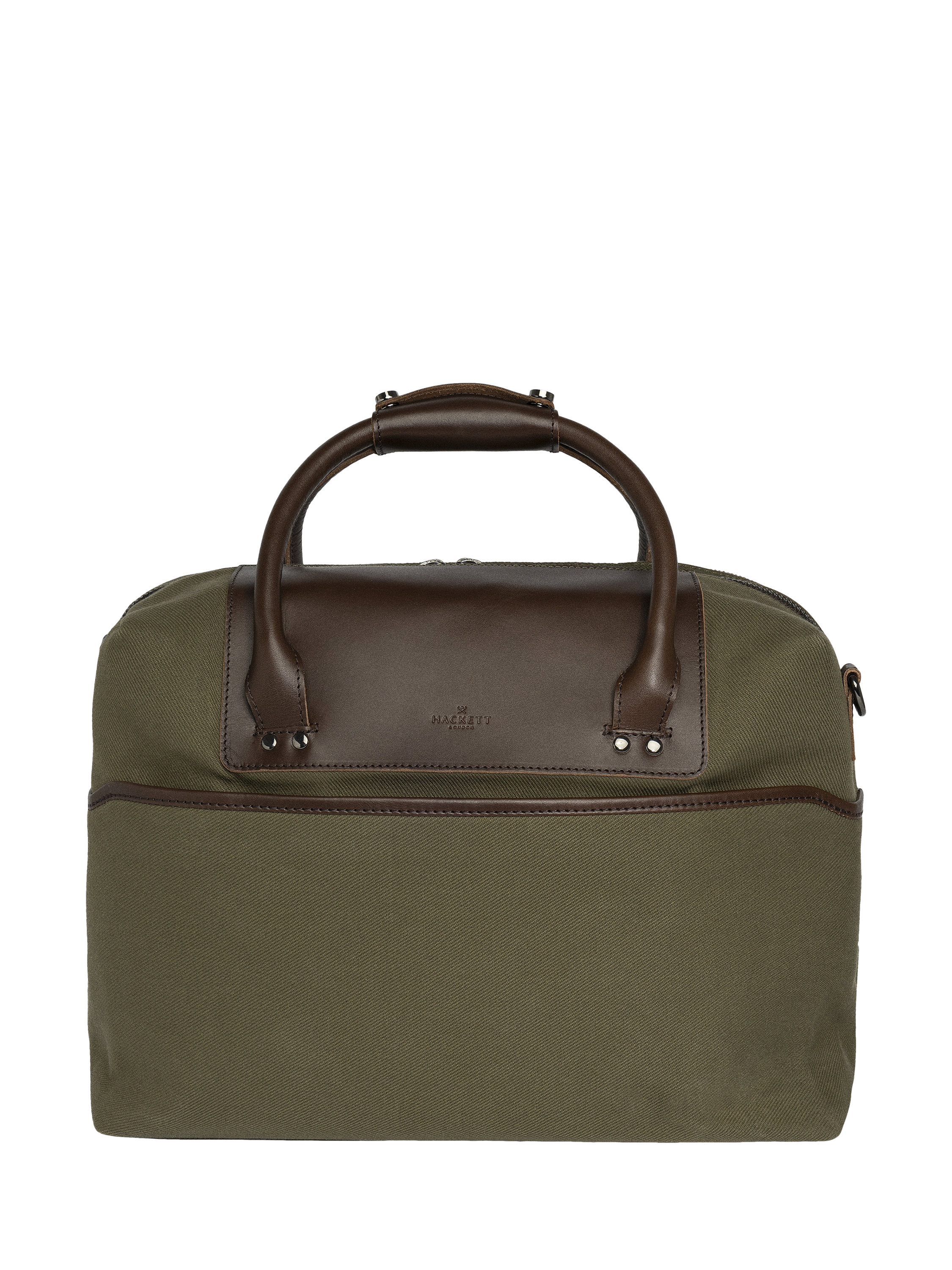 Product image 1 of 4, which shows Hackett London Cotton Canvas Travel Bag, Regent Green
