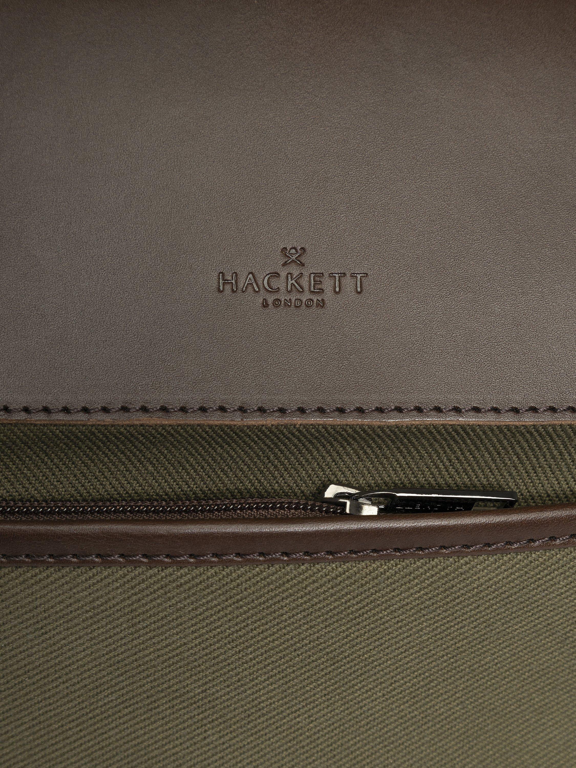 Product image 3 of 4, which shows Hackett London Cotton Canvas Travel Bag, Regent Green