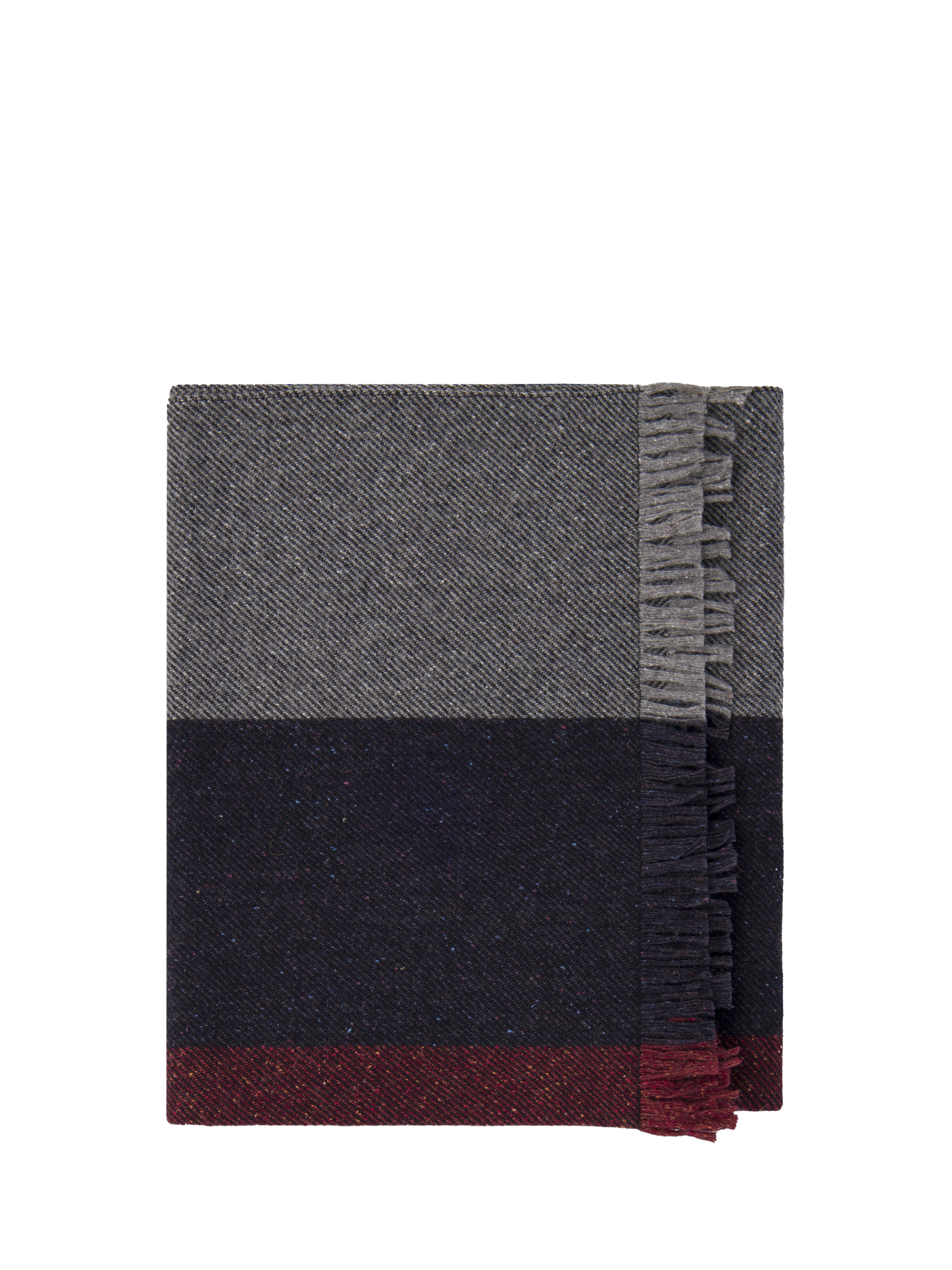 Hackett London Silk Wool Blend Rugby Stripe Scarf, Navy