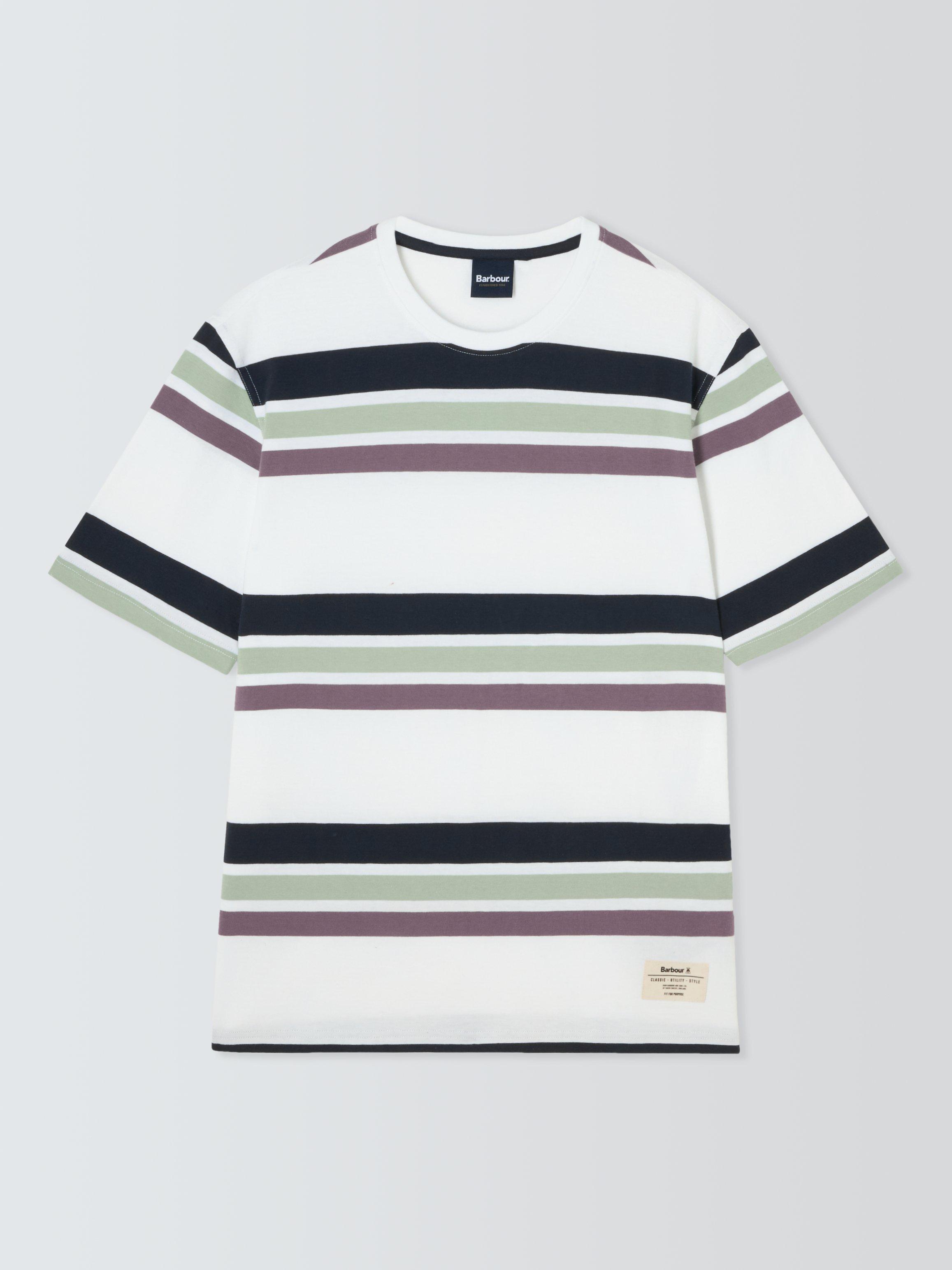 Product image 4 of 6, which shows Barbour Golborne Stripe Relaxed Fit T-Shirt, White, S