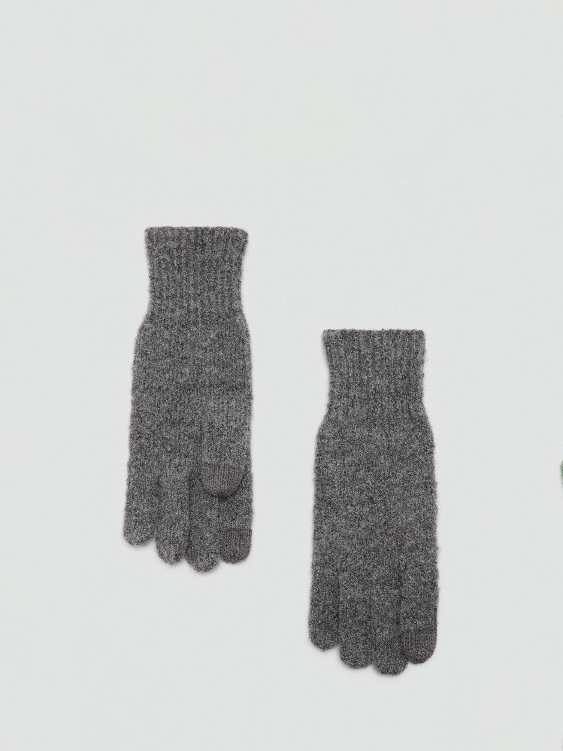 Mango Beatriz Gloves, Medium Grey, One Size