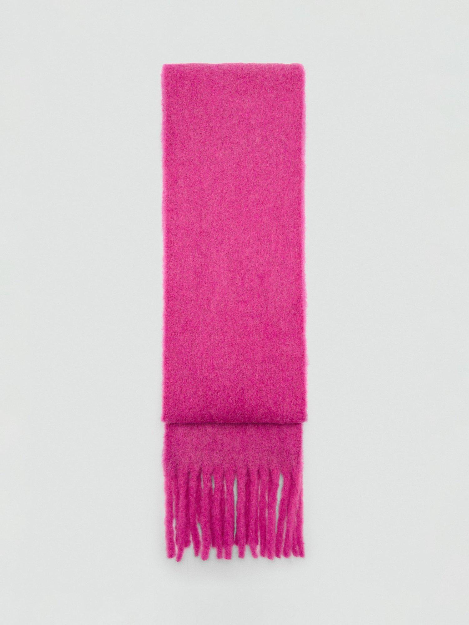 Mango Oberon Wool Blend Scarf, Pink, One Size