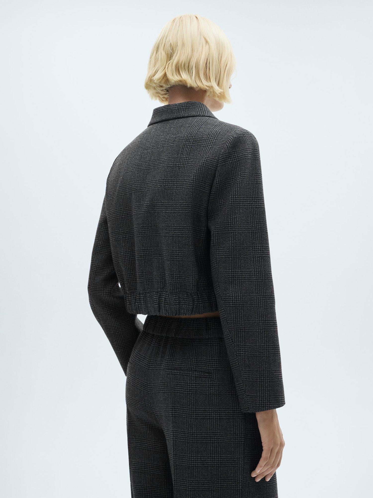 Product image 3 of 7, which shows Mango Bel Tweed Jacket, Black, M