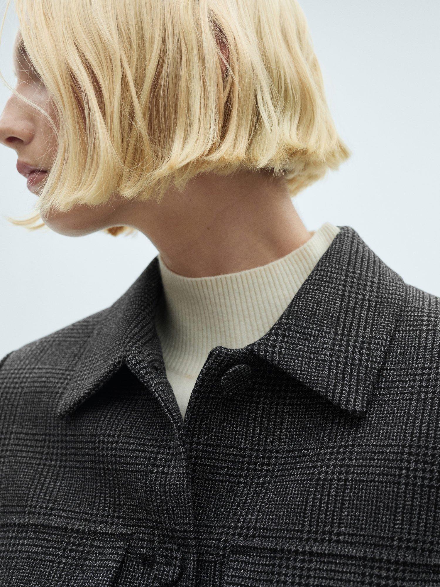 Product image 5 of 7, which shows Mango Bel Tweed Jacket, Black, M