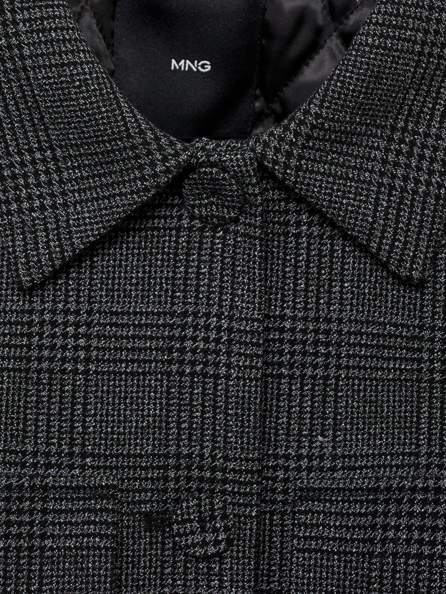 Product image 7 of 7, which shows Mango Bel Tweed Jacket, Black, M