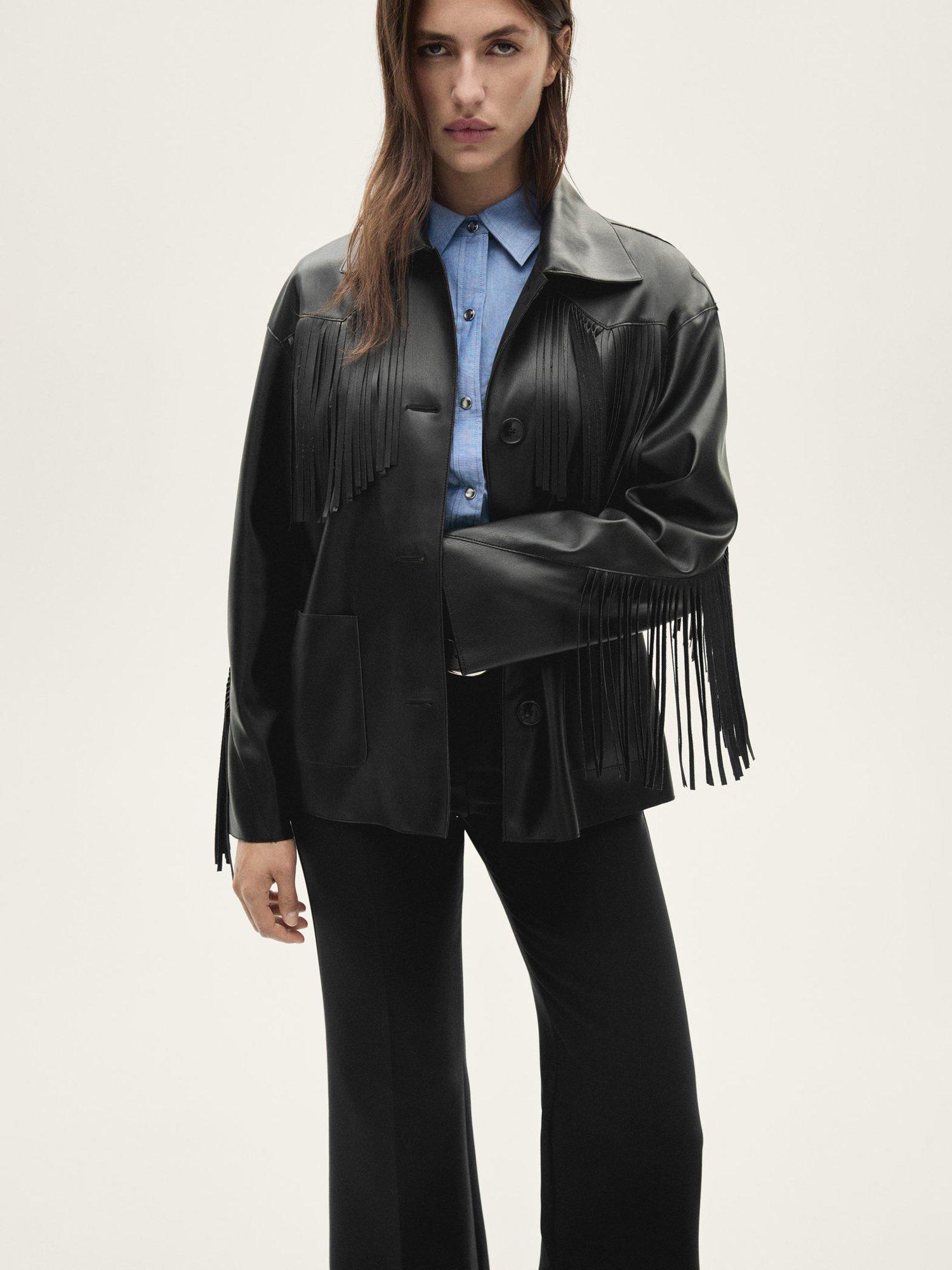 Shirt Black Faux Leather Jacket sale Women