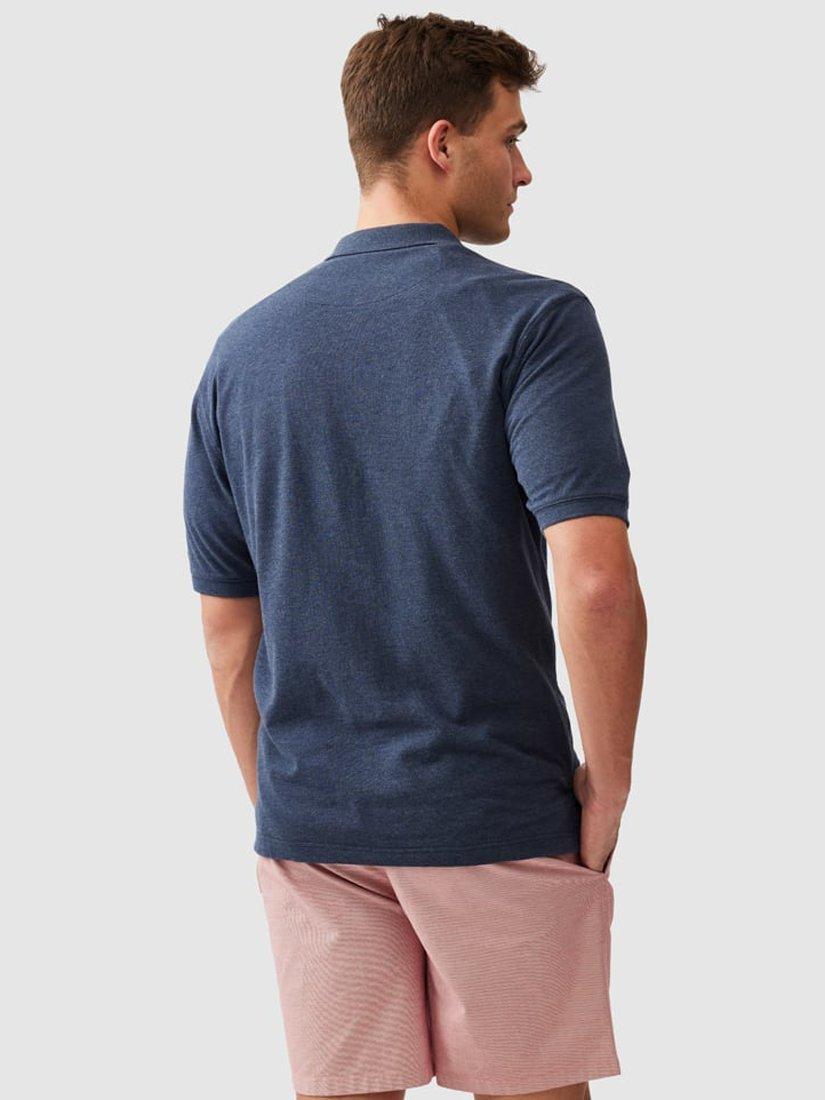 Product image 3 of 5, which shows Rodd & Gunn The Original Gunn Cotton Straight Fit Short Sleeve Polo Shirt, Adriatic, XS
