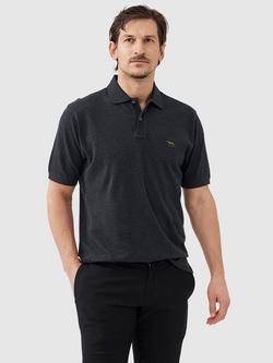 Rodd & Gunn The Original Gunn Cotton Straight Fit Short Sleeve Polo Shirt, Charcoal