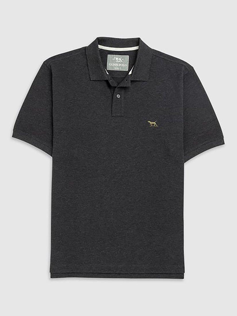 Product image 4 of 5, which shows Rodd & Gunn The Original Gunn Cotton Straight Fit Short Sleeve Polo Shirt, Charcoal, XS