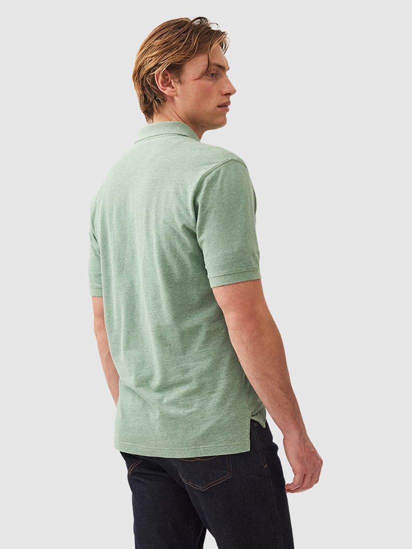 Product image 3 of 5, which shows Rodd & Gunn The Original Gunn Cotton Straight Fit Short Sleeve Polo Shirt, Dusty Sage, XS