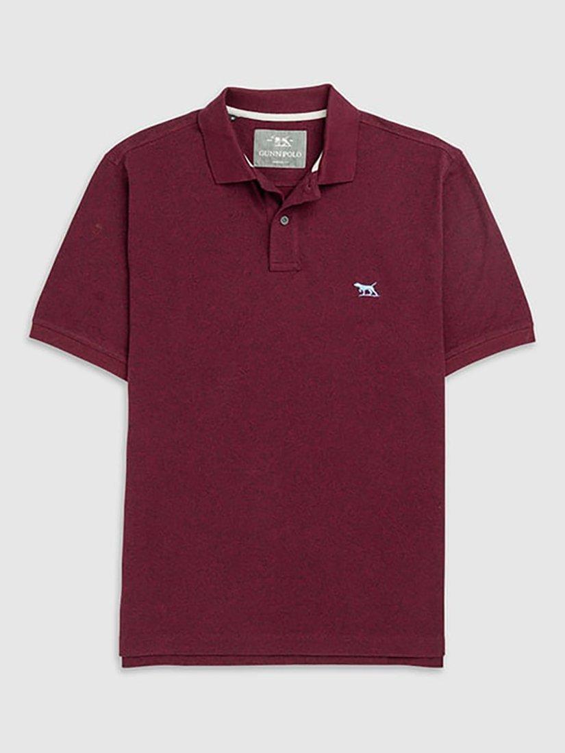 Product image 4 of 5, which shows Rodd & Gunn The Original Gunn Cotton Straight Fit Short Sleeve Polo Shirt, Garnet, XS