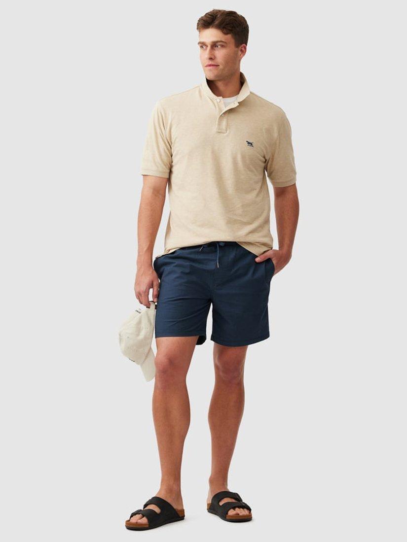 Product image 2 of 5, which shows Rodd & Gunn The Original Gunn Cotton Straight Fit Short Sleeve Polo Shirt, Oat, XS
