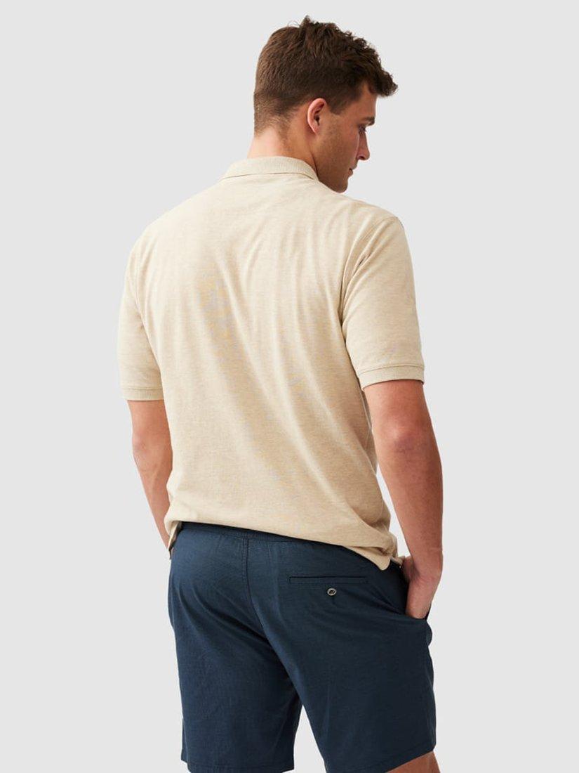 Product image 3 of 5, which shows Rodd & Gunn The Original Gunn Cotton Straight Fit Short Sleeve Polo Shirt, Oat, XS