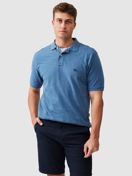 Rodd & Gunn The Original Gunn Cotton Straight Fit Short Sleeve Polo Shirt, Regatta