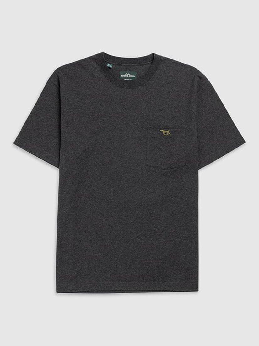 Product image 4 of 5, which shows Rodd & Gunn The Original Gunn Cotton Straight Fit Short Sleeve T-Shirt, Charcoal, XS
