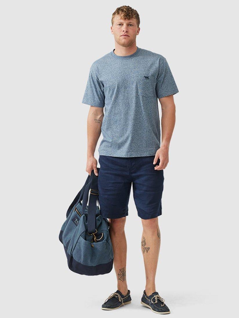 Product image 2 of 5, which shows Rodd & Gunn The Original Gunn Cotton Straight Fit Short Sleeve T-Shirt, Denim, XS