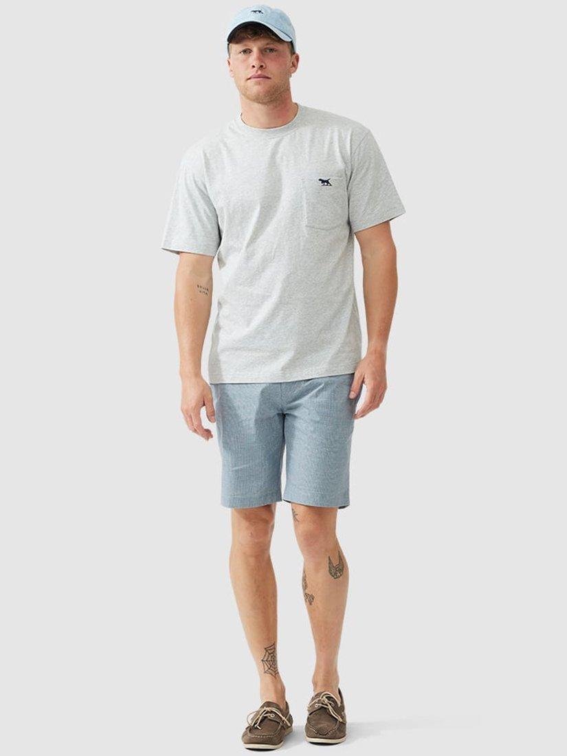 Product image 2 of 5, which shows Rodd & Gunn The Original Gunn Cotton Straight Fit Short Sleeve T-Shirt, Pebble, XS