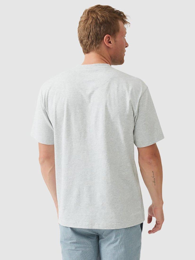 Product image 3 of 5, which shows Rodd & Gunn The Original Gunn Cotton Straight Fit Short Sleeve T-Shirt, Pebble, XS