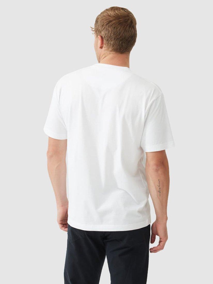Product image 3 of 5, which shows Rodd & Gunn The Original Gunn Cotton Straight Fit Short Sleeve T-Shirt, Snow, XS
