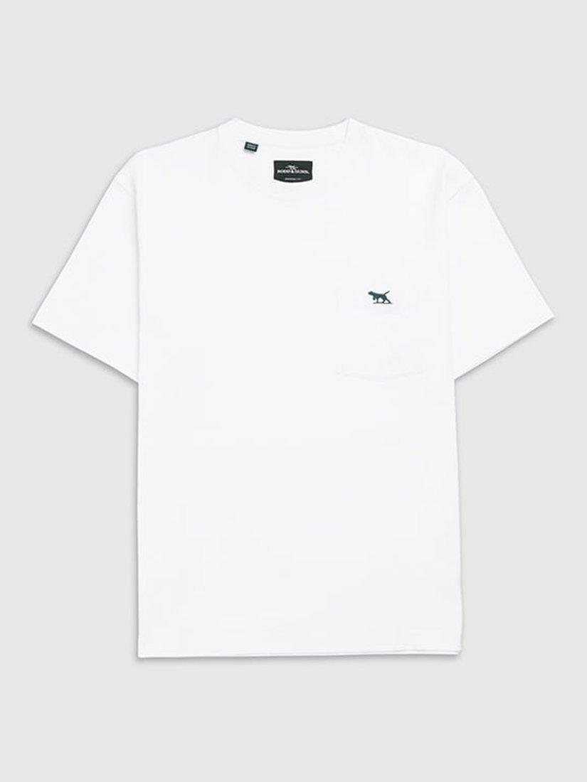Product image 4 of 5, which shows Rodd & Gunn The Original Gunn Cotton Straight Fit Short Sleeve T-Shirt, Snow, XS