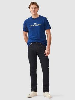 Rodd & Gunn Cotton Slim Fit Logo T-Shirt - view 2, Electric Blue