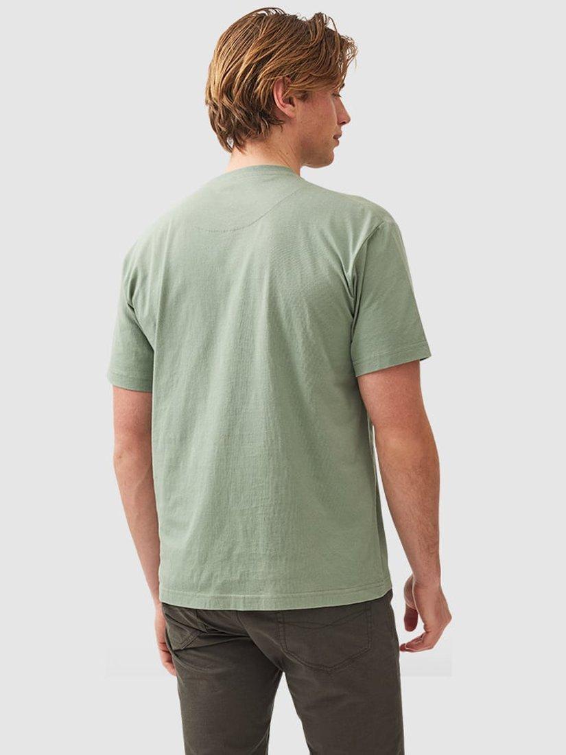 Product image 3 of 5, which shows Rodd & Gunn The Original Gunn Cotton Straight Fit Short Sleeve T-Shirt, Turf, XS