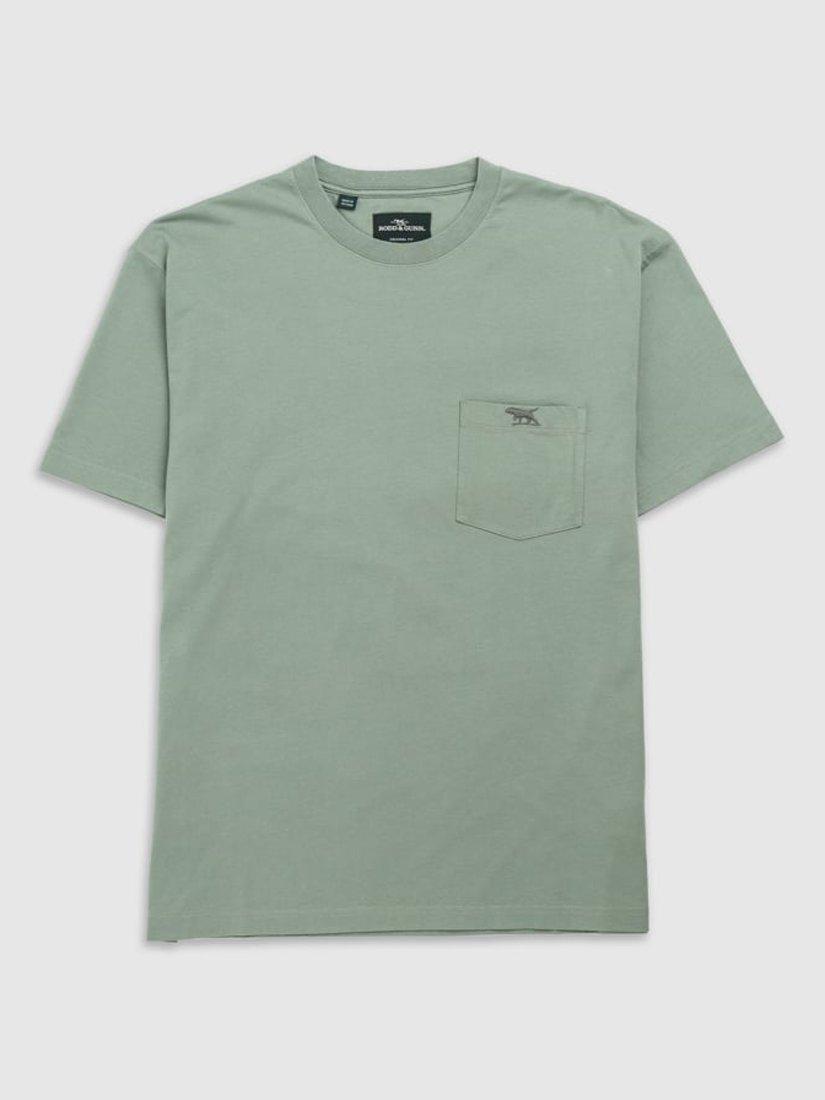 Product image 4 of 5, which shows Rodd & Gunn The Original Gunn Cotton Straight Fit Short Sleeve T-Shirt, Turf, XS