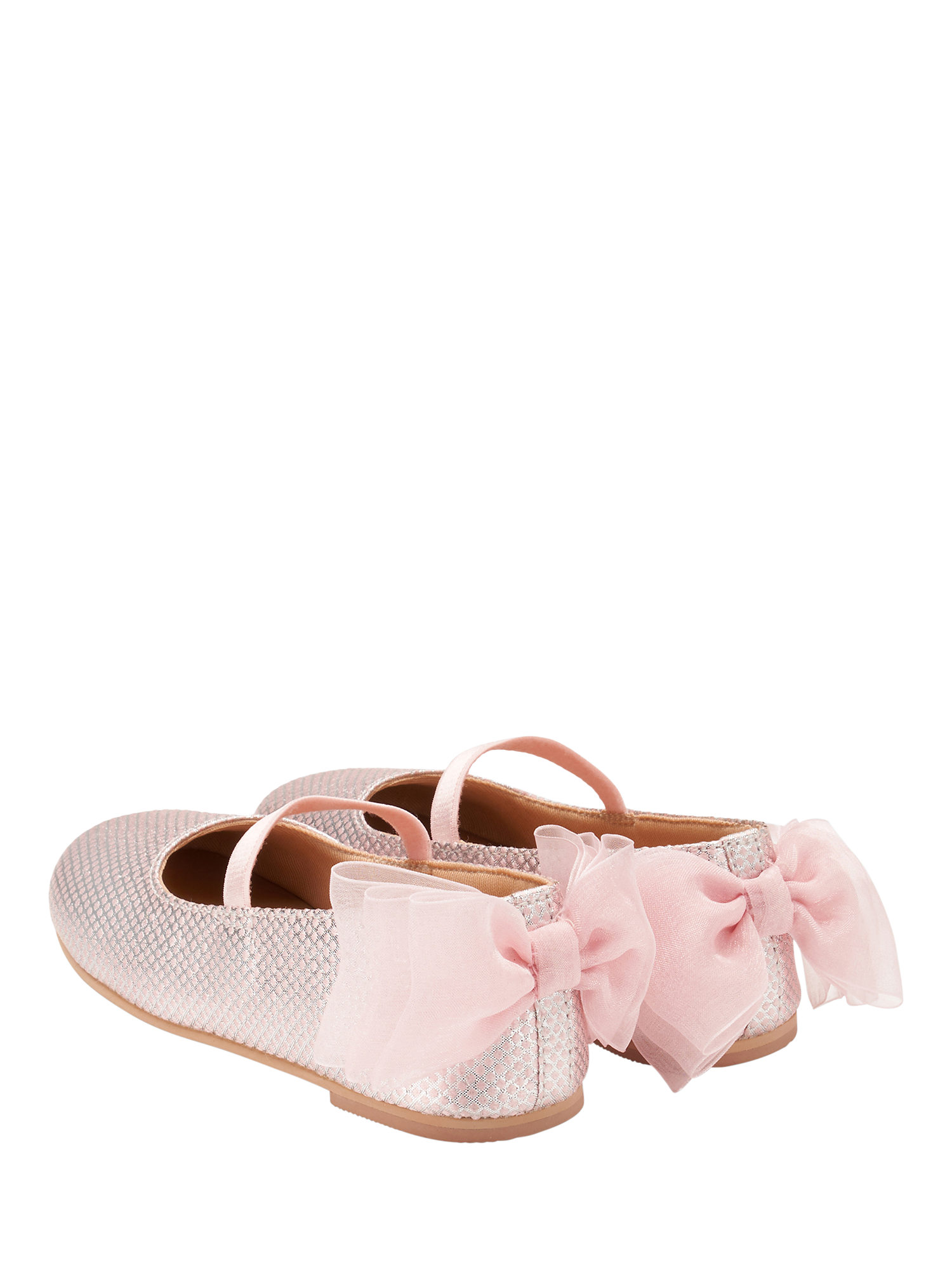 Product image 3 of 4, which shows Angel & Rocket Pink Bow Shoes, Pink, EU25